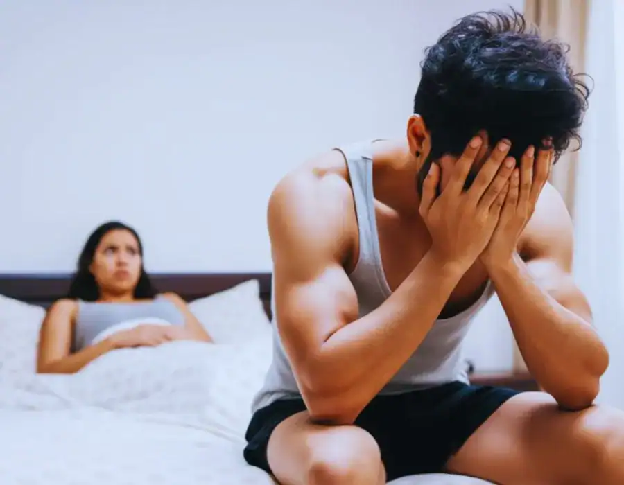 Image of upset man in need of erectile dysfunction treatment Byfleet
